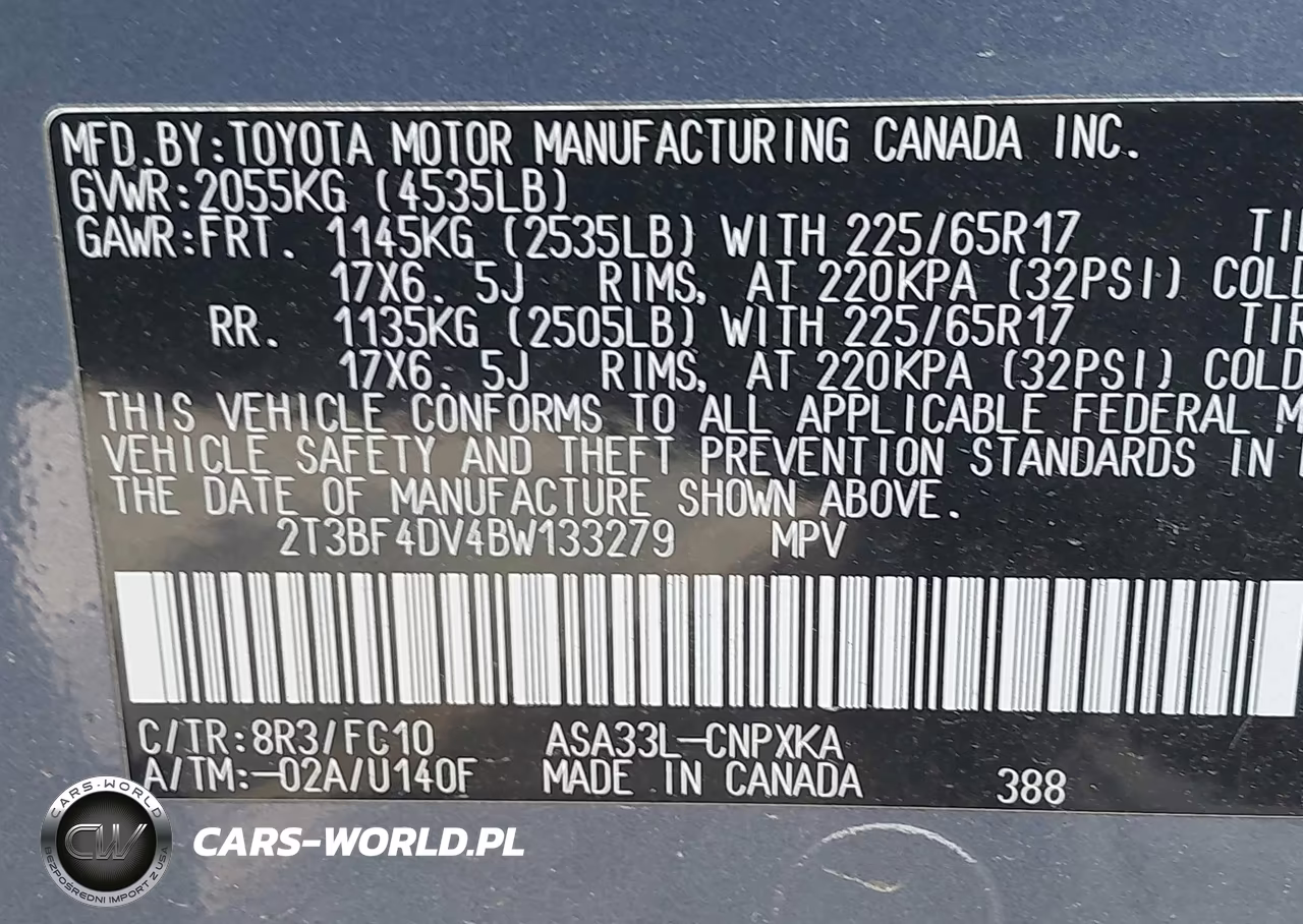 2011 Toyota Rav4 VIN:2T3BF4DV4BW133279 - 9