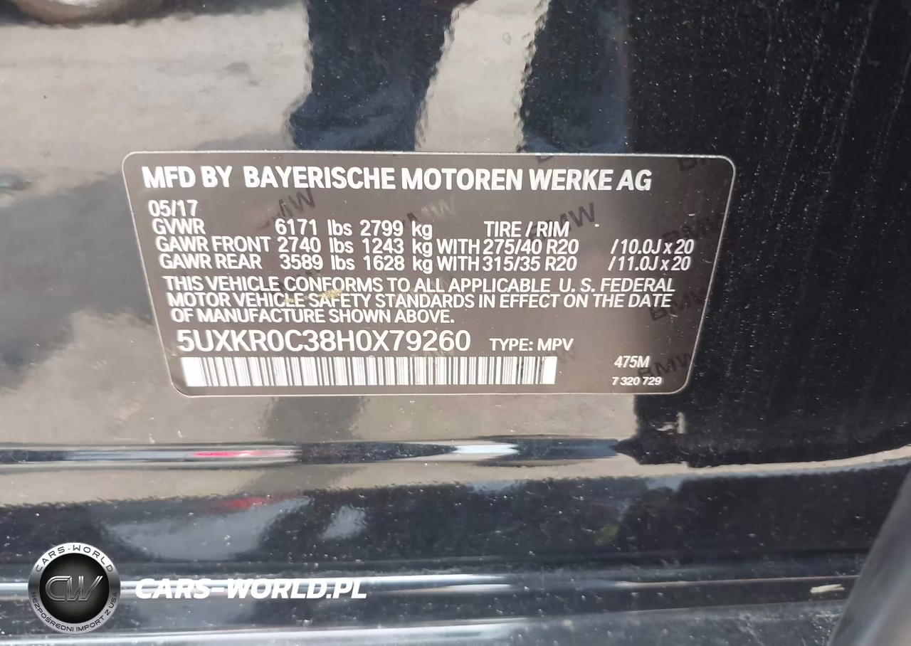 2017 BMW X5 xDrive35I VIN:5UXKR0C38H0X79260 - 9