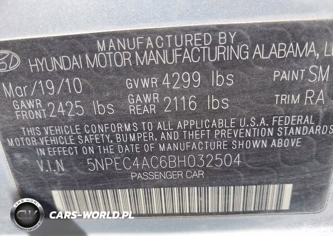 2011 Hyundai Sonata Limited VIN:5NPEC4AC6BH032504 - 9