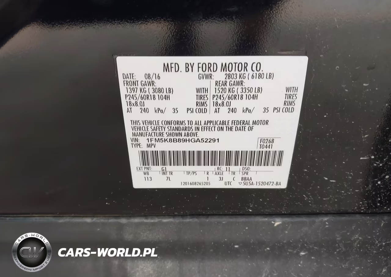 2017 Ford Explorer VIN:1FM5K8B89HGA52291 - 9