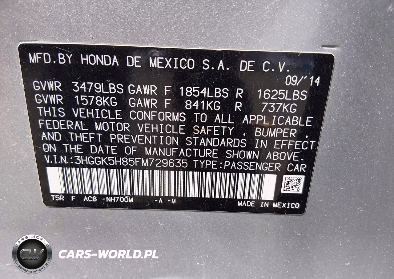2015 Honda Fit Ex-Ex-L VIN:3HGGK5H85FM729635 - 9