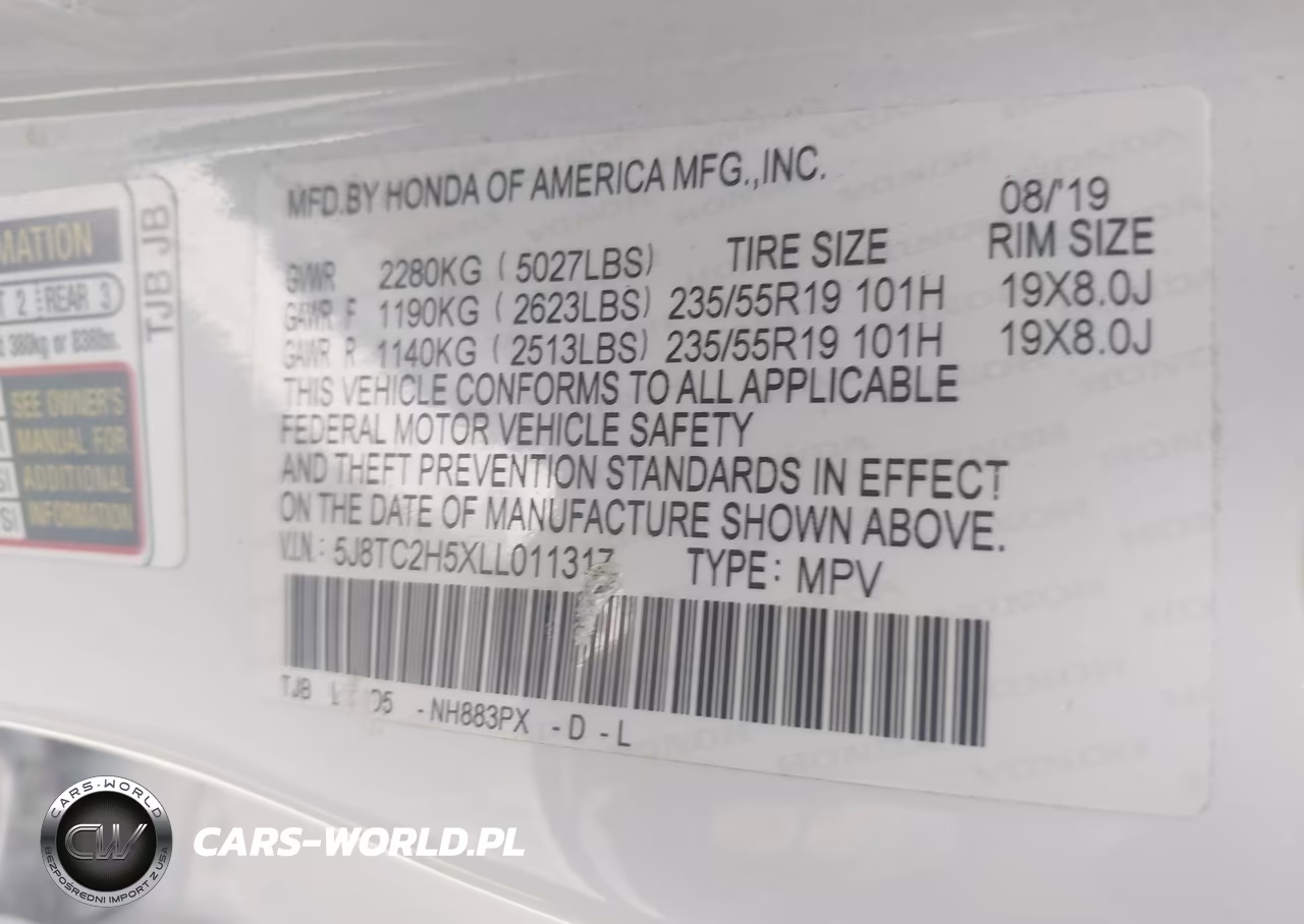 2020 Acura Rdx Technology Package VIN:5J8TC2H5XLL011317 - 9