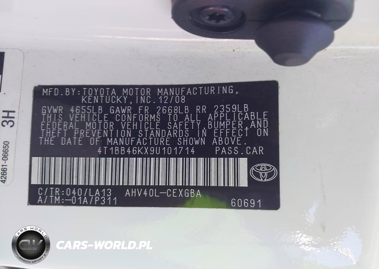 2009 Toyota Camry Hybrid VIN:4T1BB46KX9U101714 - 9