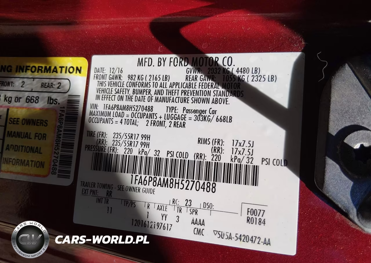 2017 Ford Mustang V6 VIN:1FA6P8AM8H5270488 - 9