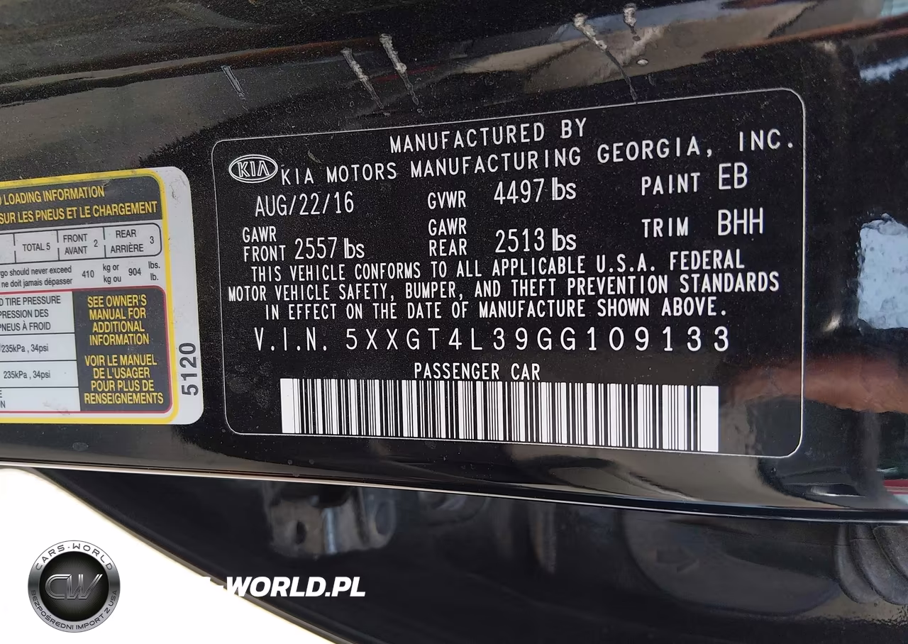 2016 Kia Optima Lx VIN:5XXGT4L39GG109133 - 9