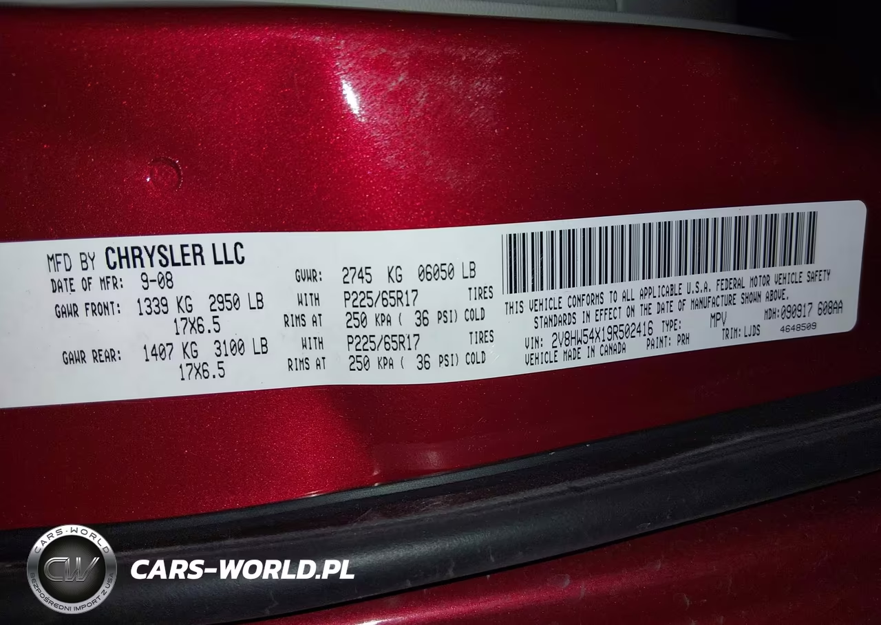2009 Volkswagen Routan Sel VIN:2V8HW54X19R502416 - 9