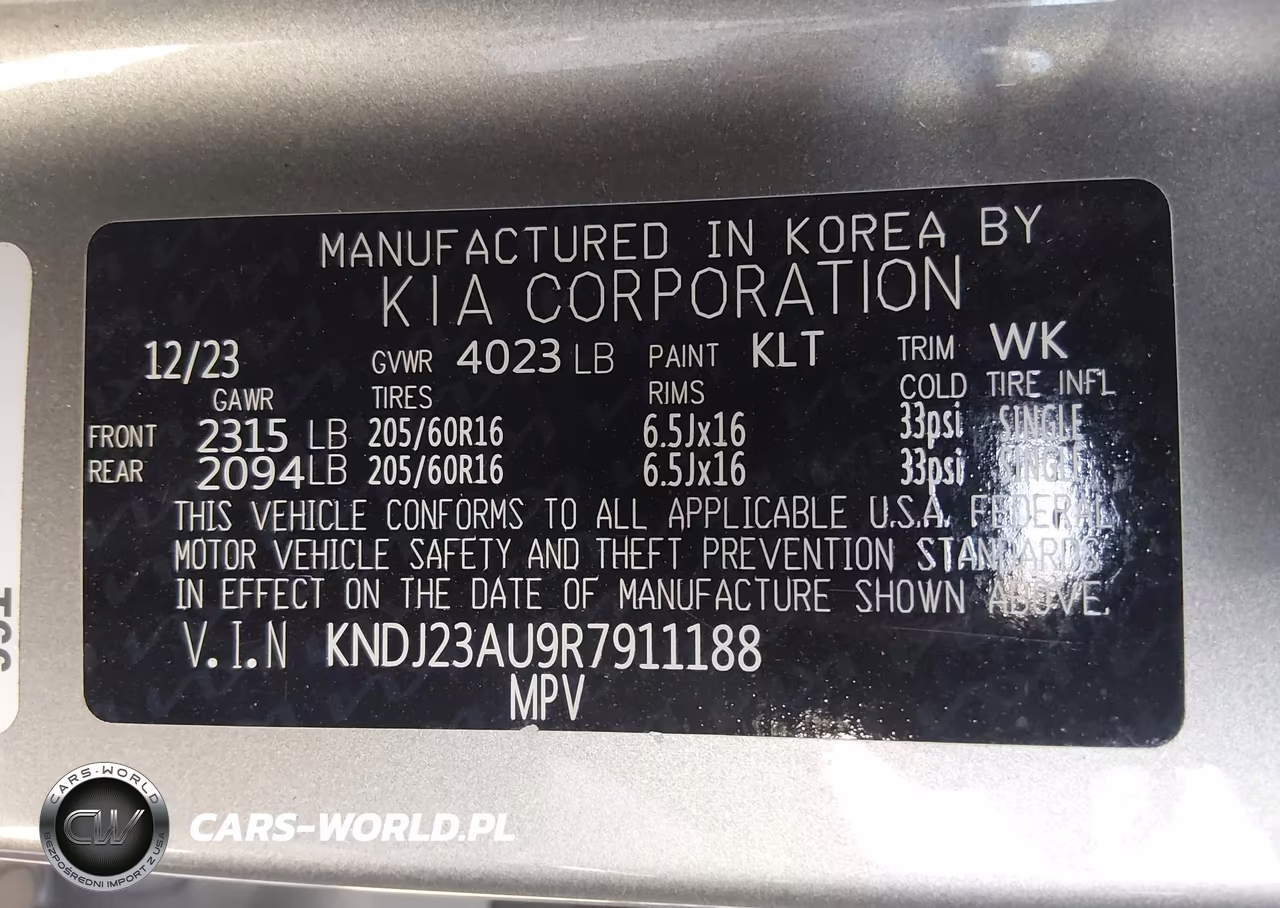 2024 Kia Soul Lx VIN:KNDJ23AU9R7911188 - 9