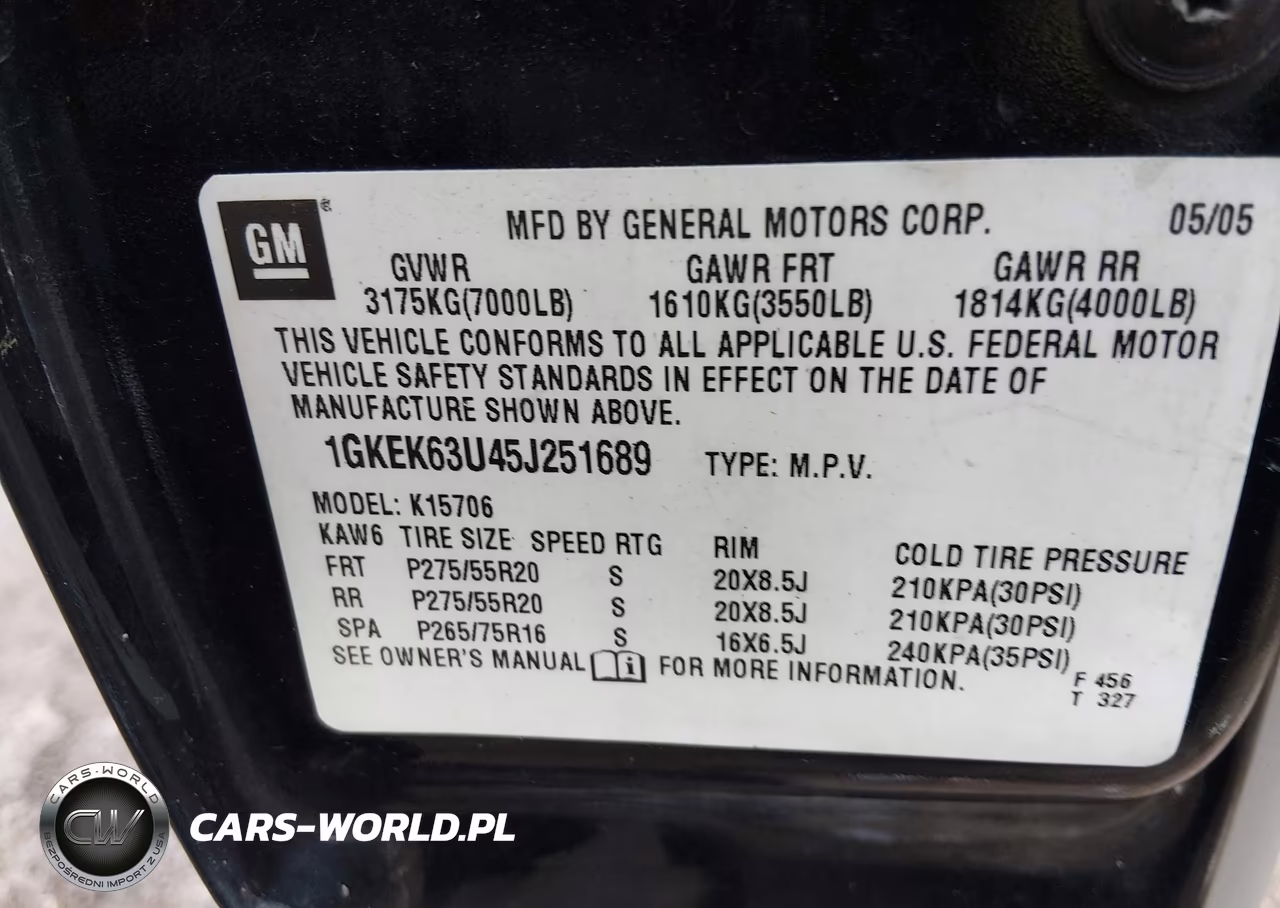 2005 GMC Yukon Denali VIN:1GKEK63U45J251689 - 9