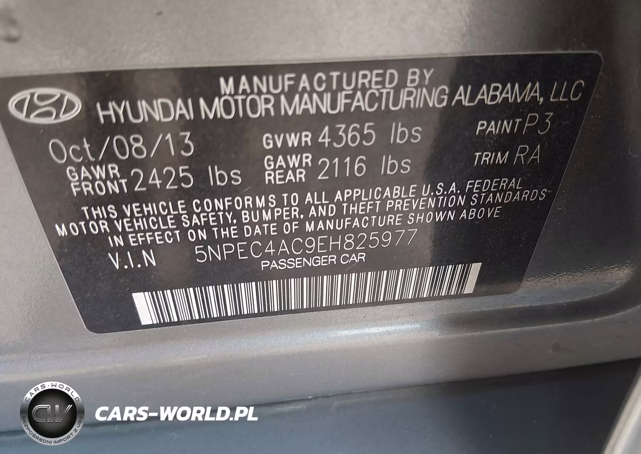 2014 Hyundai Sonata Limited VIN:5NPEC4AC9EH825977 - 9