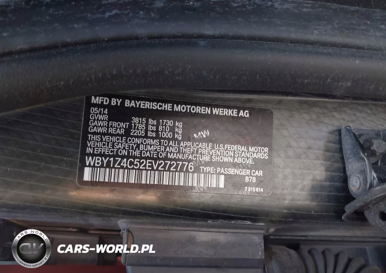 2014 BMW I3 Base W-Range Extender VIN:WBY1Z4C52EV272776 - 9
