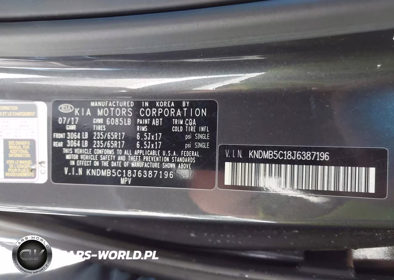 2018 Kia Sedona Lx VIN:KNDMB5C18J6387196 - 9
