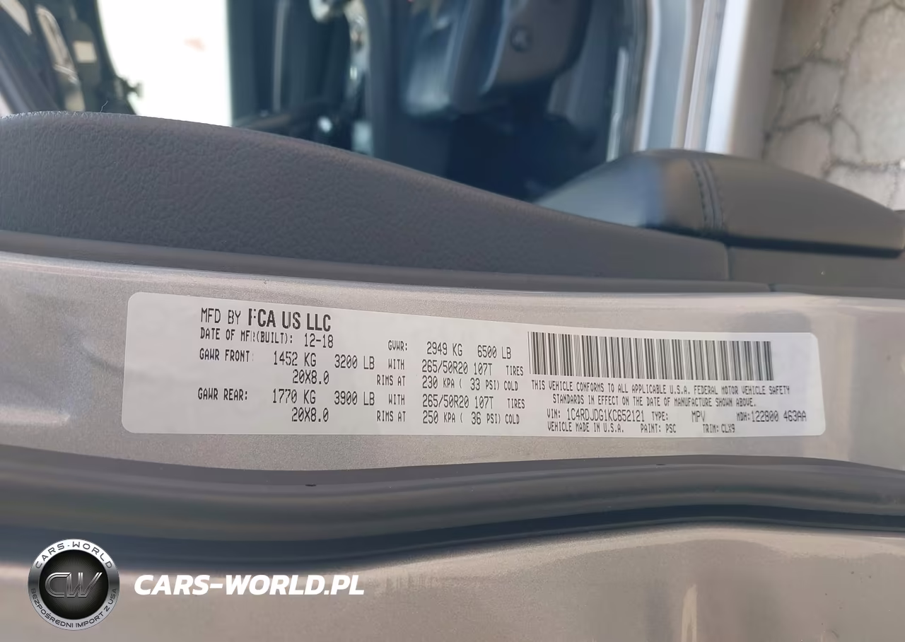 2019 Dodge Durango Gt Plus Awd VIN:1C4RDJDG1KC652121 - 9