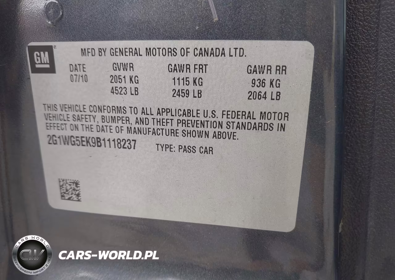 2011 Chevrolet Impala Lt VIN:2G1WG5EK9B1118237 - 9
