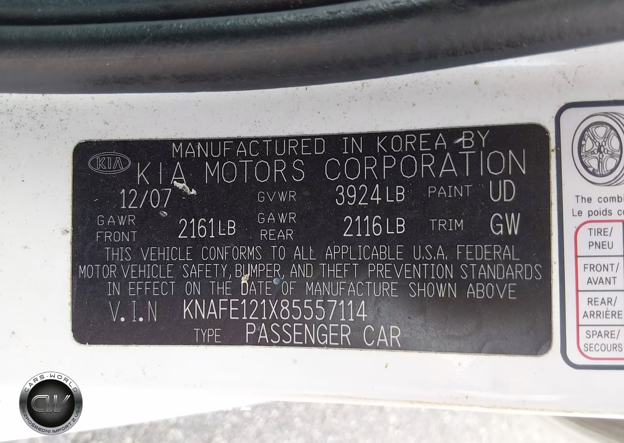 2008 Kia Spectra Ex VIN:KNAFE121X85557114 - 9