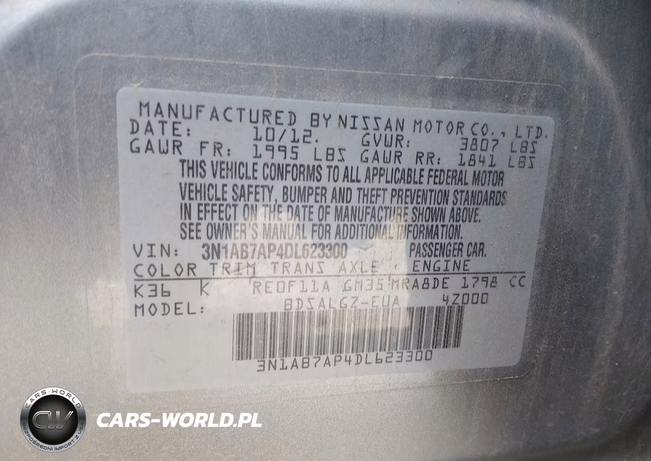 2013 Nissan Sentra Sl VIN:3N1AB7AP4DL623300 - 9