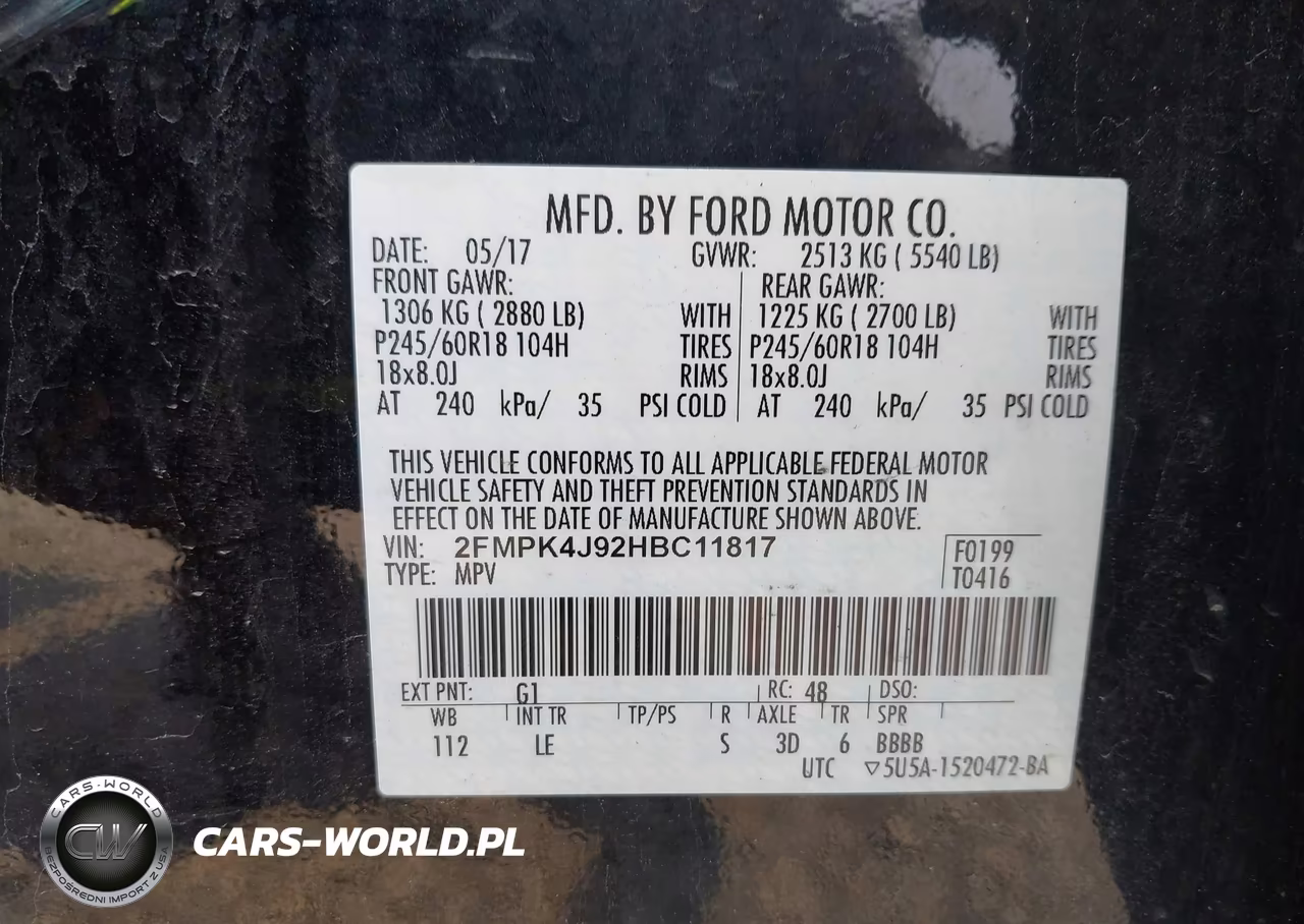 2017 Ford Edge Sel VIN:2FMPK4J92HBC11817 - 9