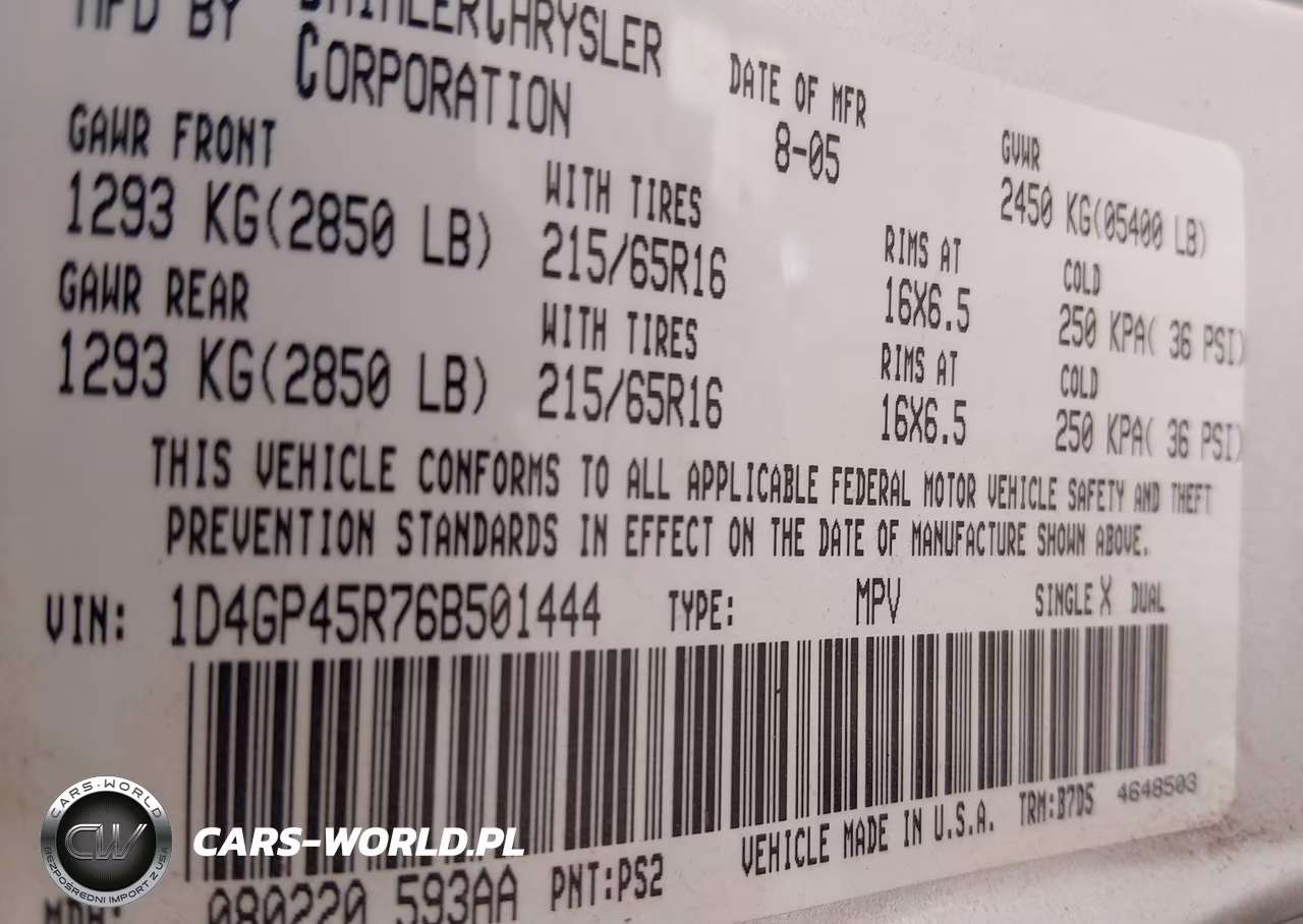 2006 Dodge Caravan Sxt VIN:1D4GP45R76B501444 - 9