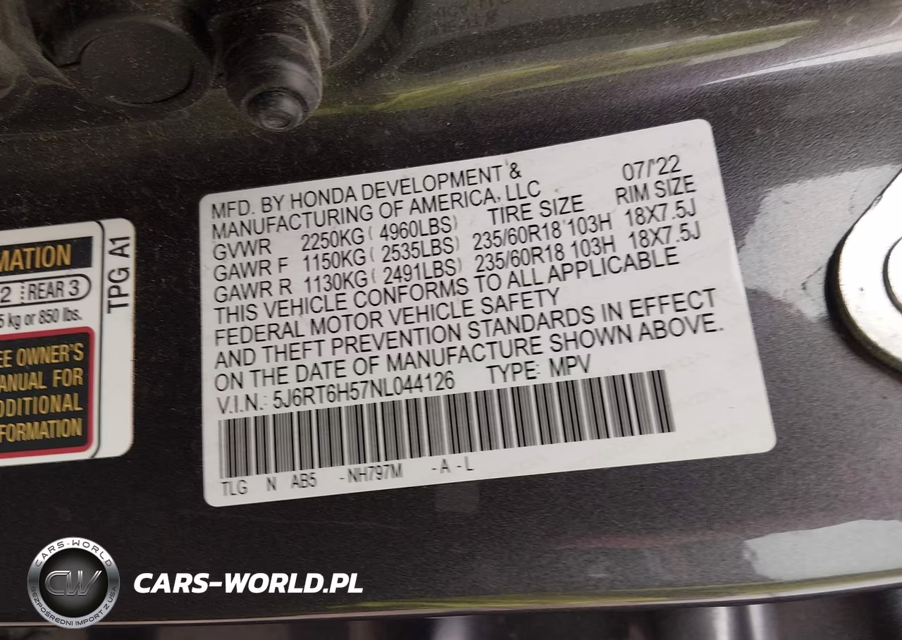 2022 Honda Cr-V Hybrid Ex VIN:5J6RT6H57NL044126 - 9