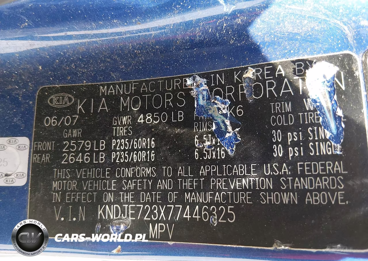 2007 Kia Sportage Lx V6 VIN:KNDJE723X77446325 - 9