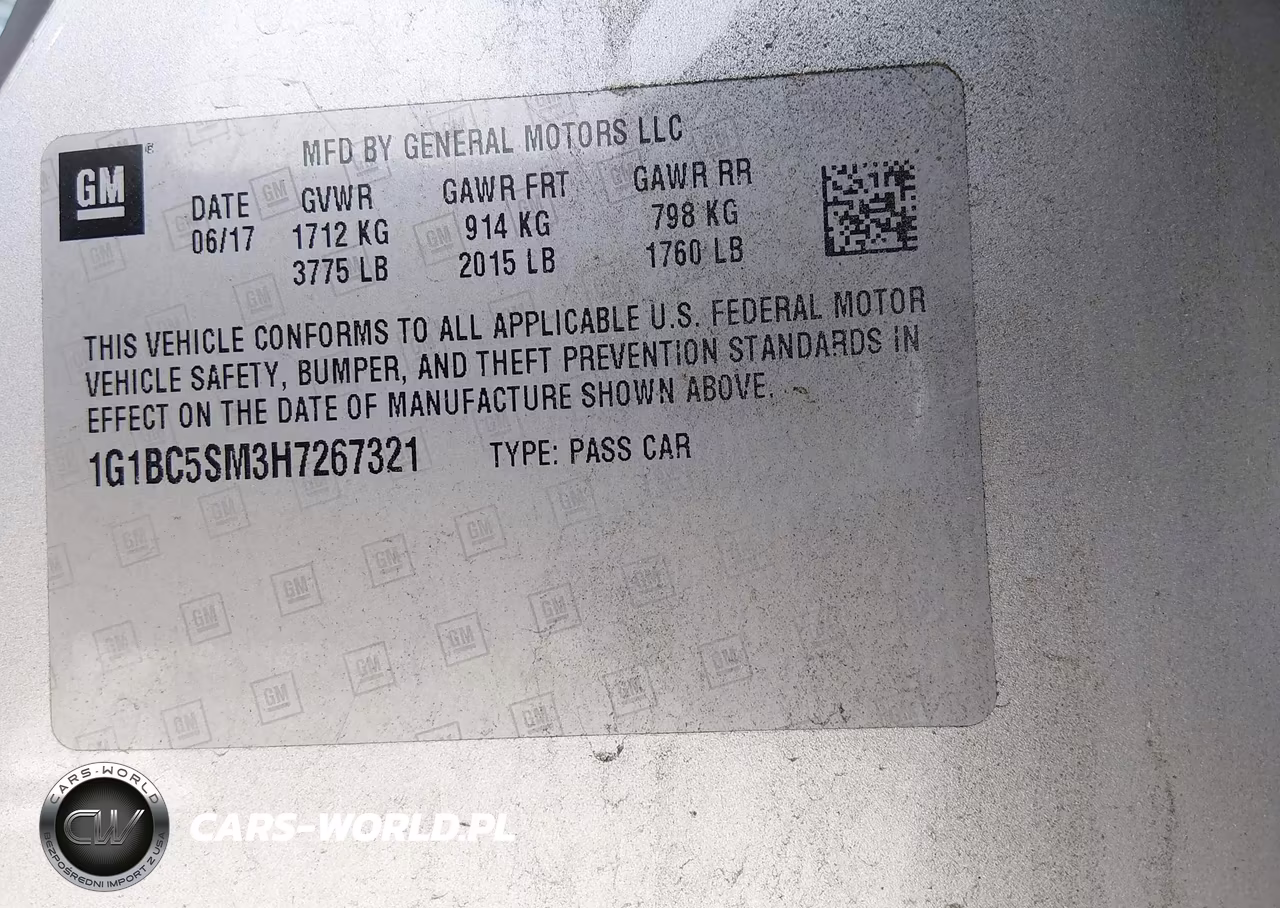2017 Chevrolet Cruze Ls Auto VIN:1G1BC5SM3H7267321 - 9