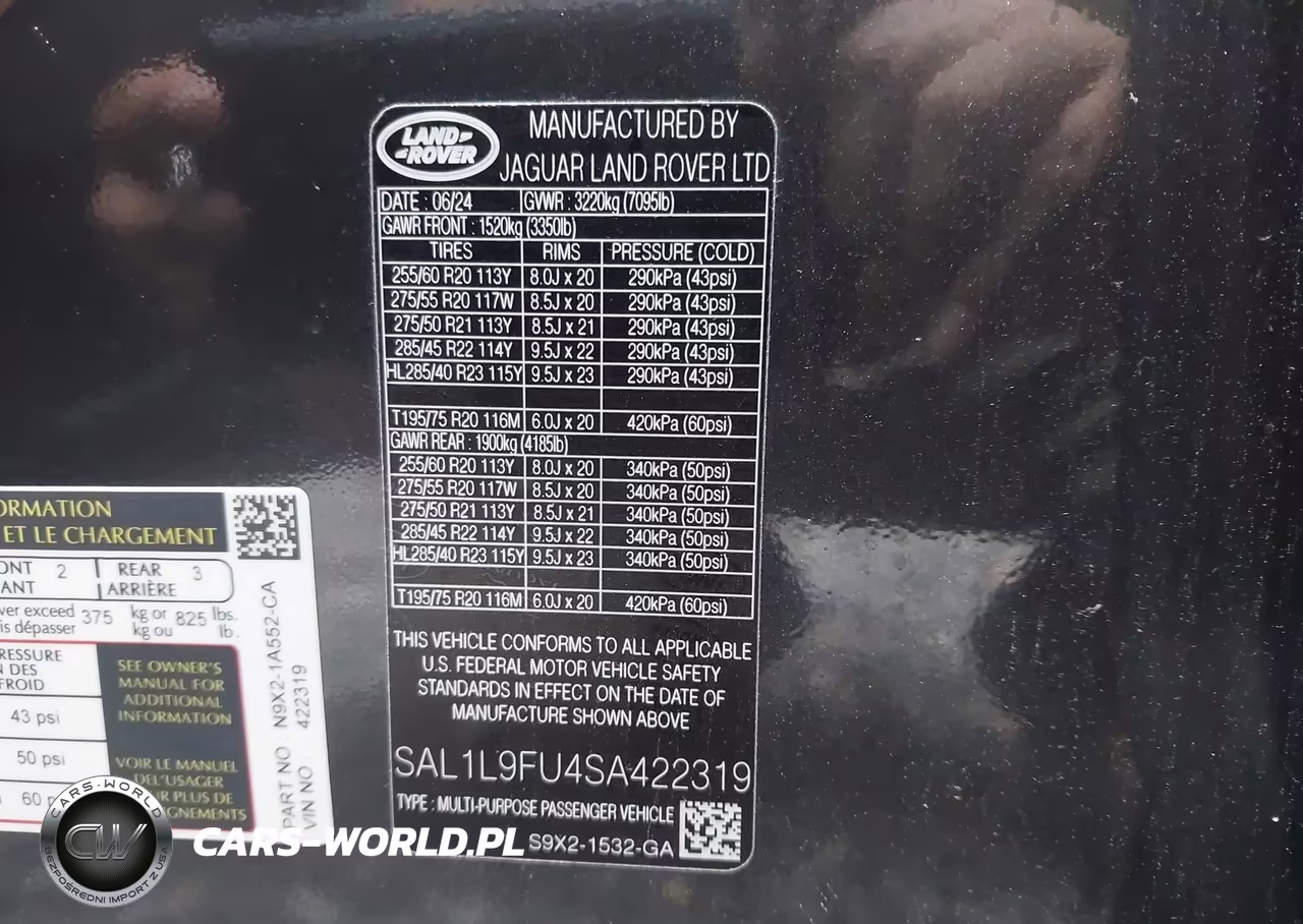2025 Land Rover Range Rover Sport P400 Dynamic Se VIN:SAL1L9FU4SA422319 - 9