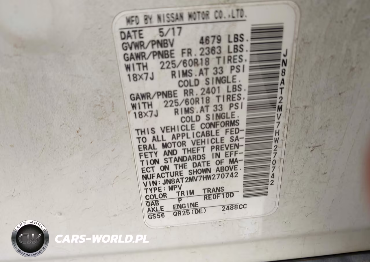 2017 Nissan Rogue Sl VIN:JN8AT2MV7HW270742 - 9