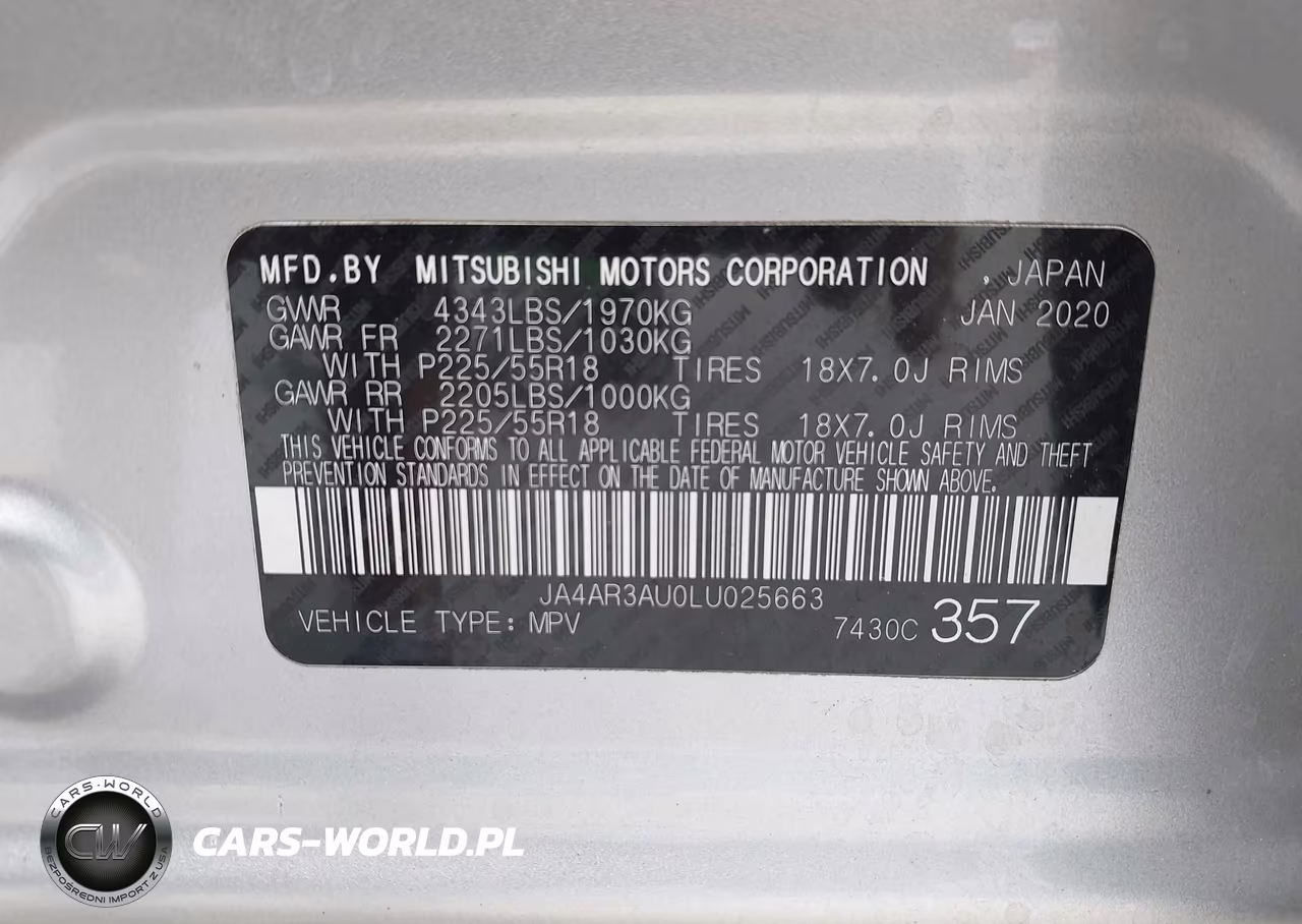 2020 Mitsubishi Outlander Sport 2.0 Be Awc-2.0 Es Awc-2.0 Se Awc-2.0 Sp Awc VIN:JA4AR3AU0LU025663 - 9