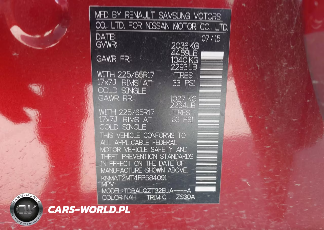 2015 Nissan Rogue Sv VIN:KNMAT2MT4FP584091 - 9