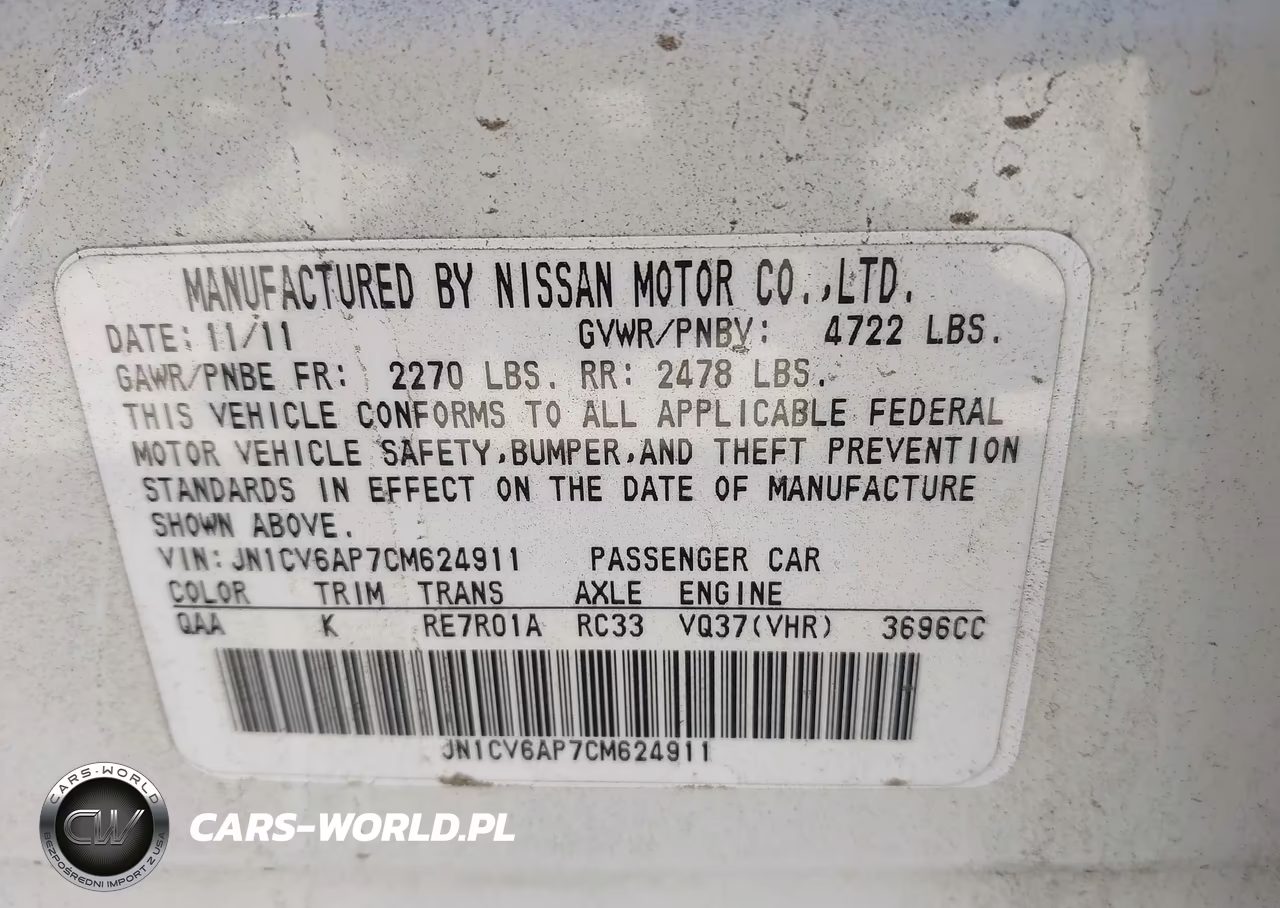 2012 Infiniti G37 Journey VIN:JN1CV6AP7CM624911 - 9