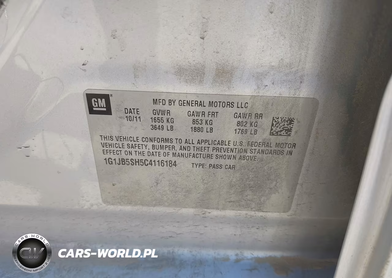 2012 Chevrolet Sonic 1Ls VIN:1G1JB5SH5C4116184 - 9