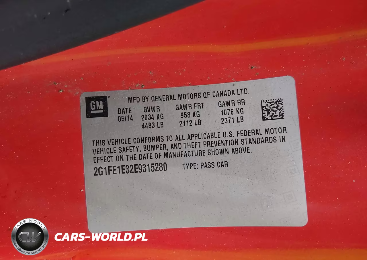 2014 Chevrolet Camaro 1Ls VIN:2G1FE1E32E9315280 - 9