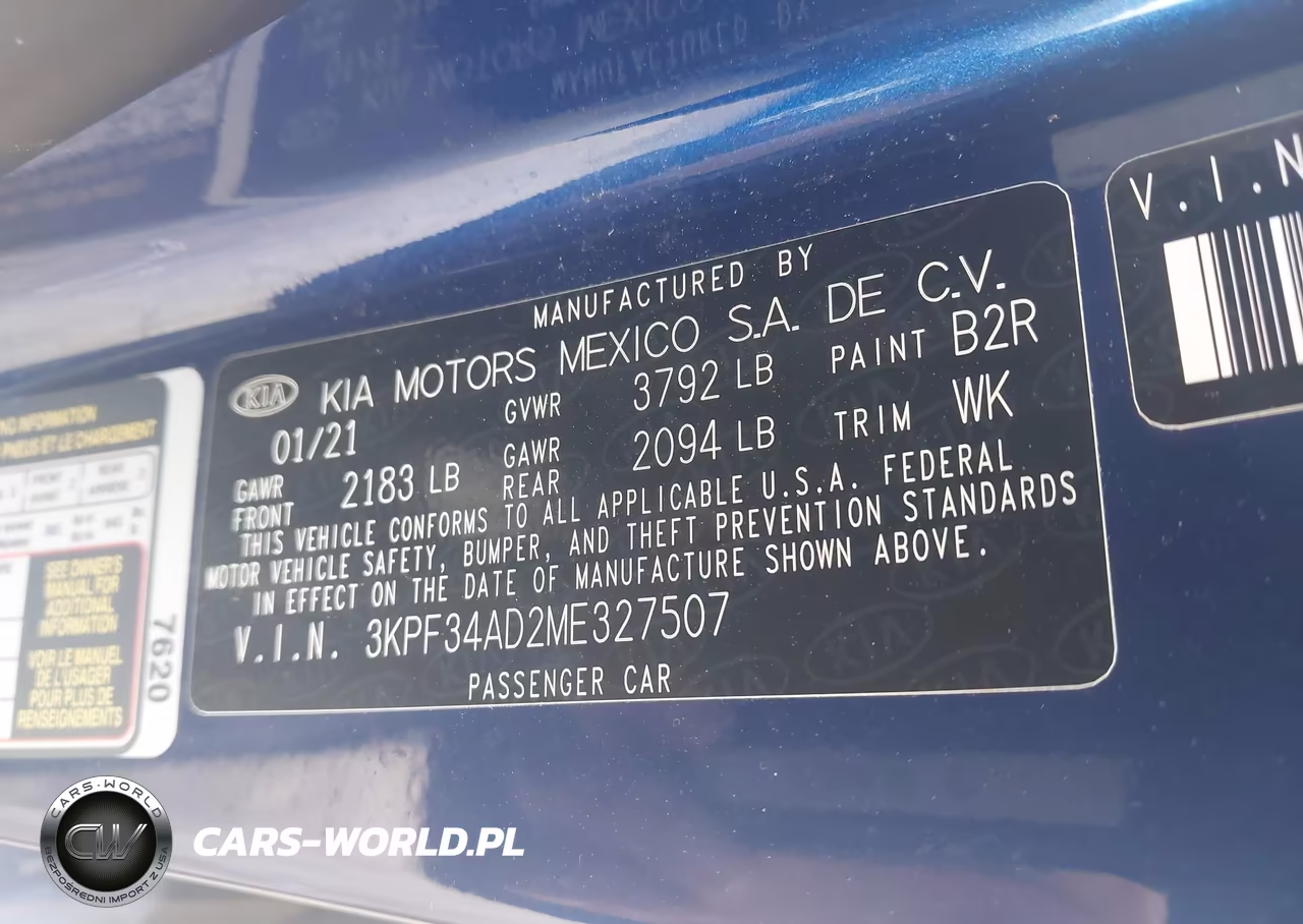 2021 Kia Forte Gt-Line VIN:3KPF34AD2ME327507 - 7