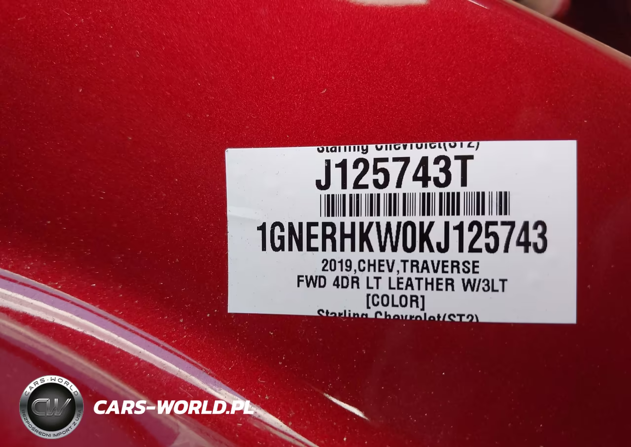 2019 Chevrolet Traverse 3Lt VIN:1GNERHKW0KJ125743 - 9