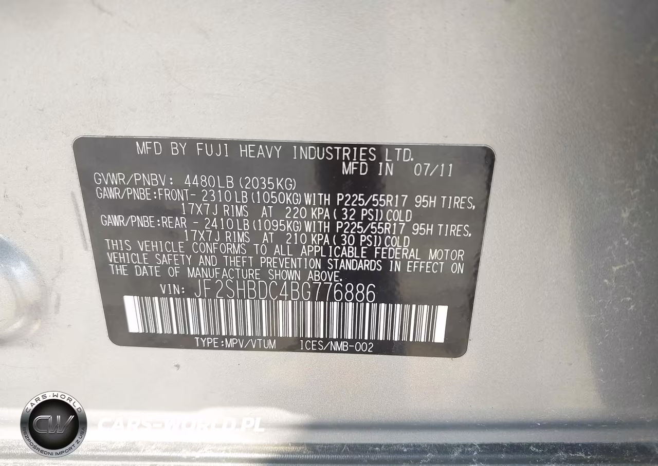 2011 Subaru Forester 2.5X Premium VIN:JF2SHBDC4BG776886 - 9