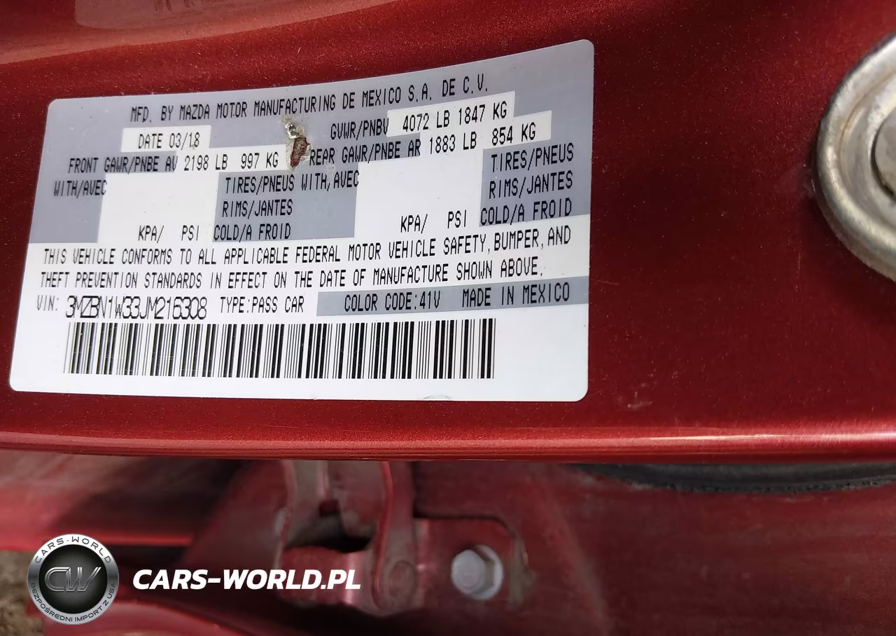 2018 Mazda Mazda3 Grand Touring VIN:3MZBN1W33JM216308 - 9