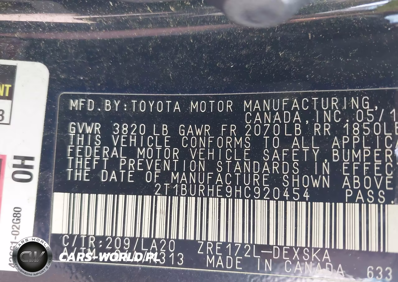 2017 Toyota Corolla Xse VIN:2T1BURHE9HC920454 - 9
