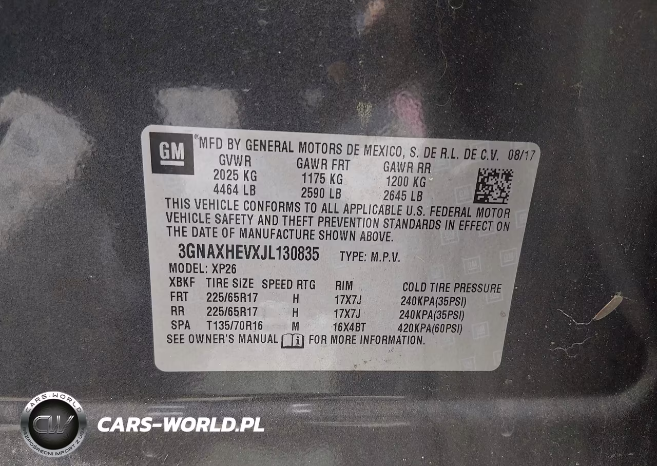 2018 Chevrolet Equinox Ls VIN:3GNAXHEVXJL130835 - 9