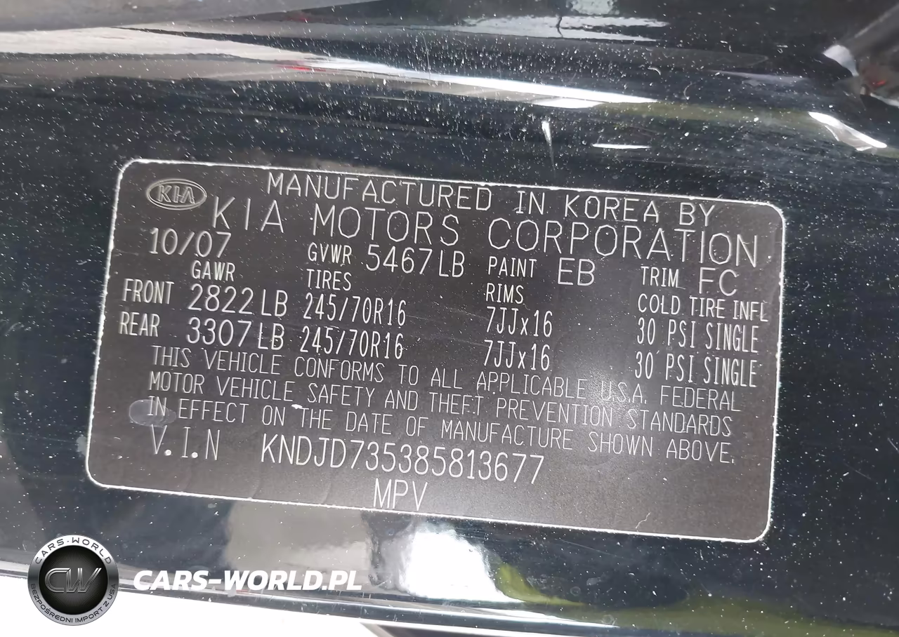2008 Kia Sorento Lx Base VIN:KNDJD735385813677 - 9