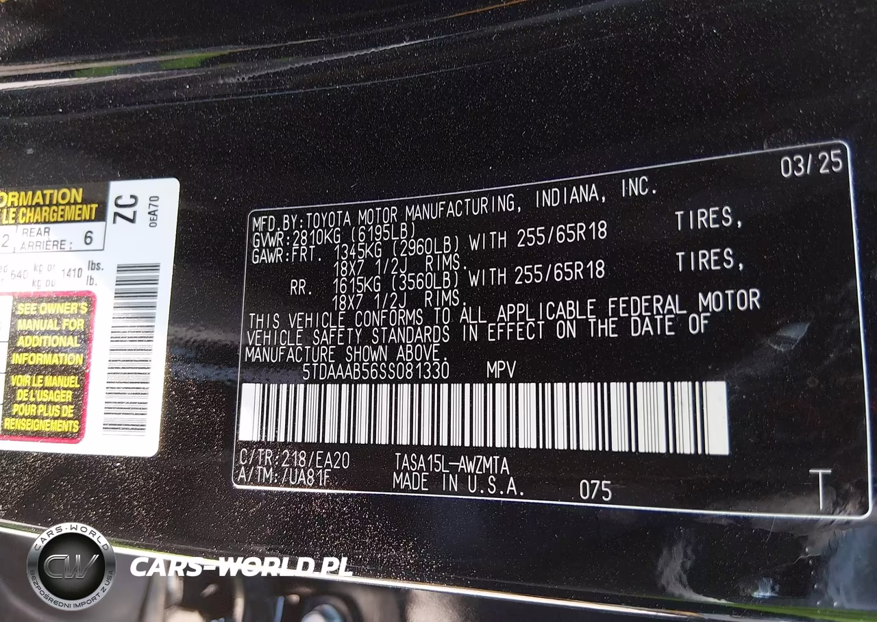 2025 Toyota Grand Highlander Xle VIN:5TDAAAB56SS081330 - 9