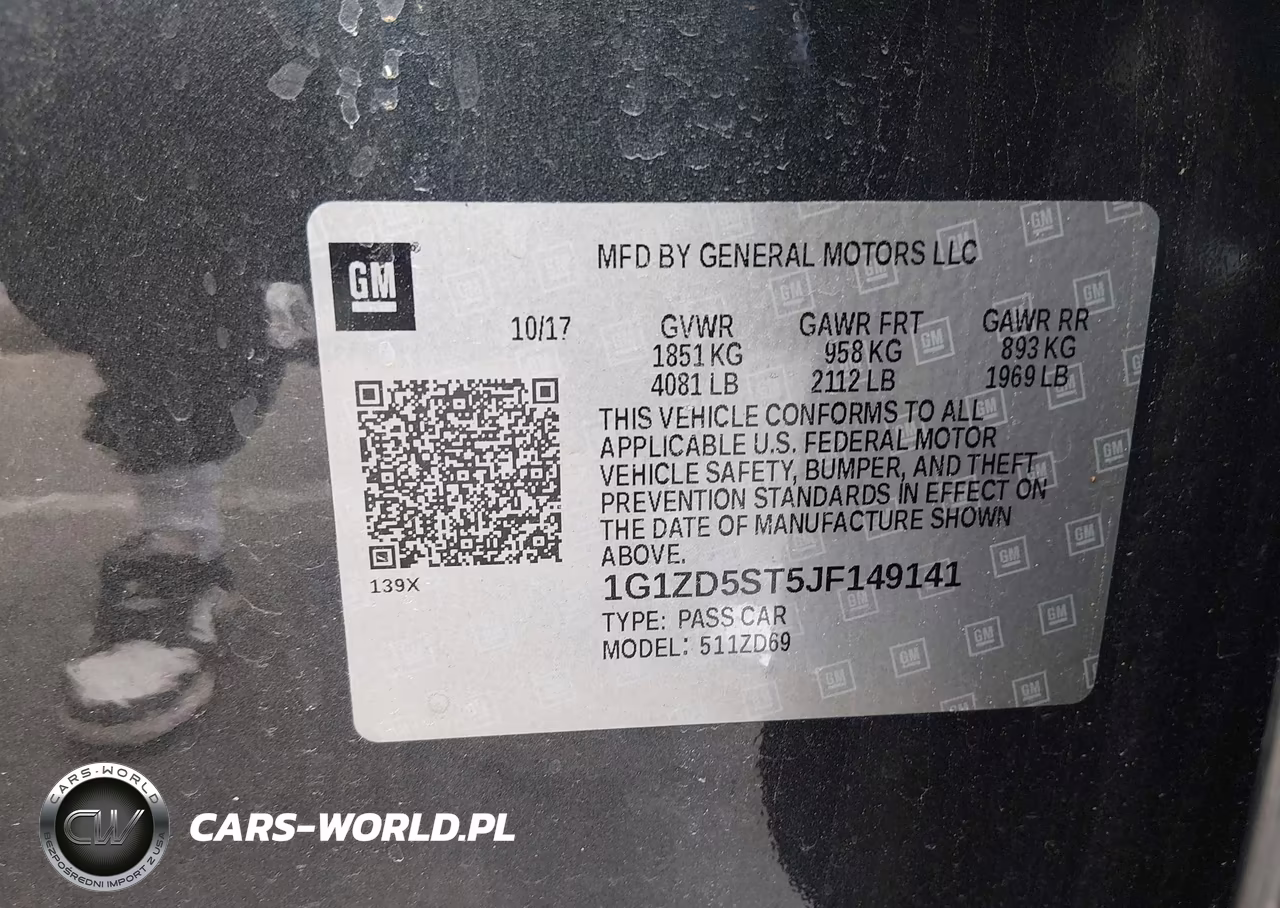 2018 Chevrolet Malibu Lt VIN:1G1ZD5ST5JF149141 - 9