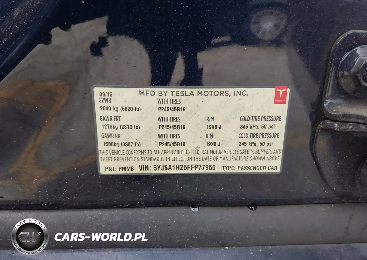 2015 Tesla Model S 70D-85D-P85D VIN:5YJSA1H25FFP77950 - 9