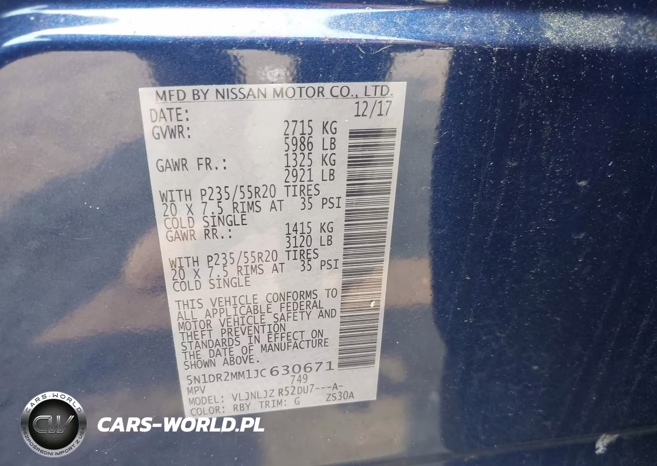 2018 Nissan Pathfinder Platinum VIN:5N1DR2MM1JC630671 - 9