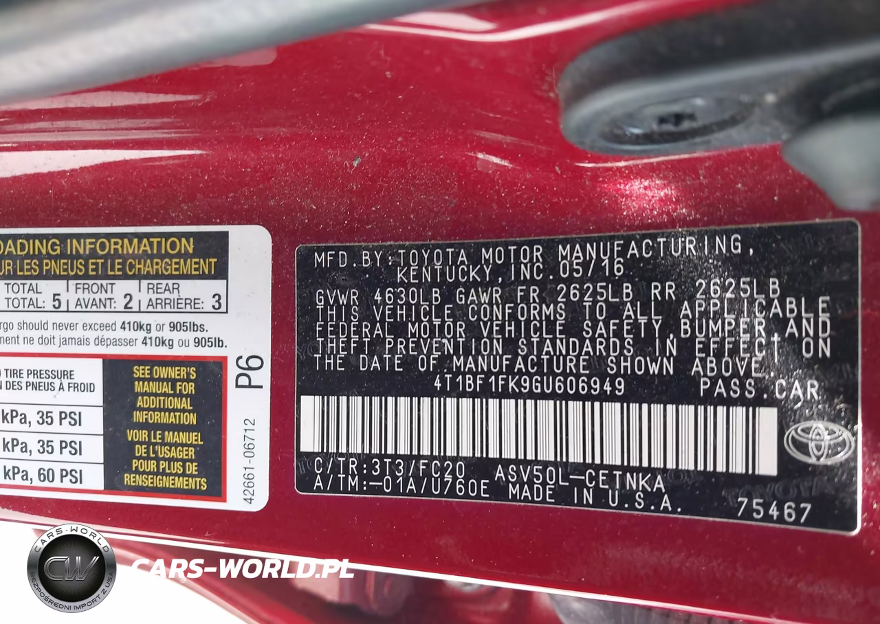 2016 Toyota Camry Le VIN:4T1BF1FK9GU606949 - 9
