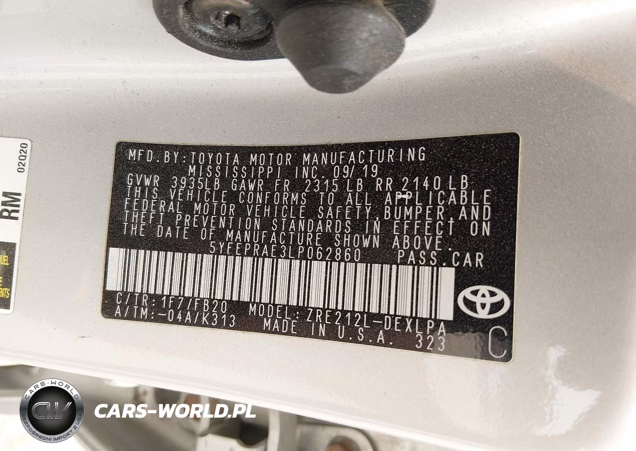 2020 Toyota Corolla Le VIN:5YFEPRAE3LP062860 - 9