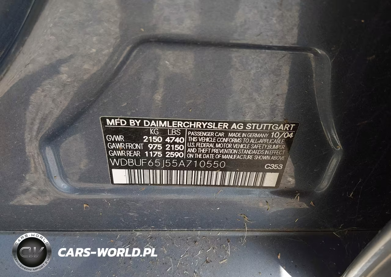 2005 Mercedes-Benz E 320 VIN:WDBUF65J55A710550 - 9