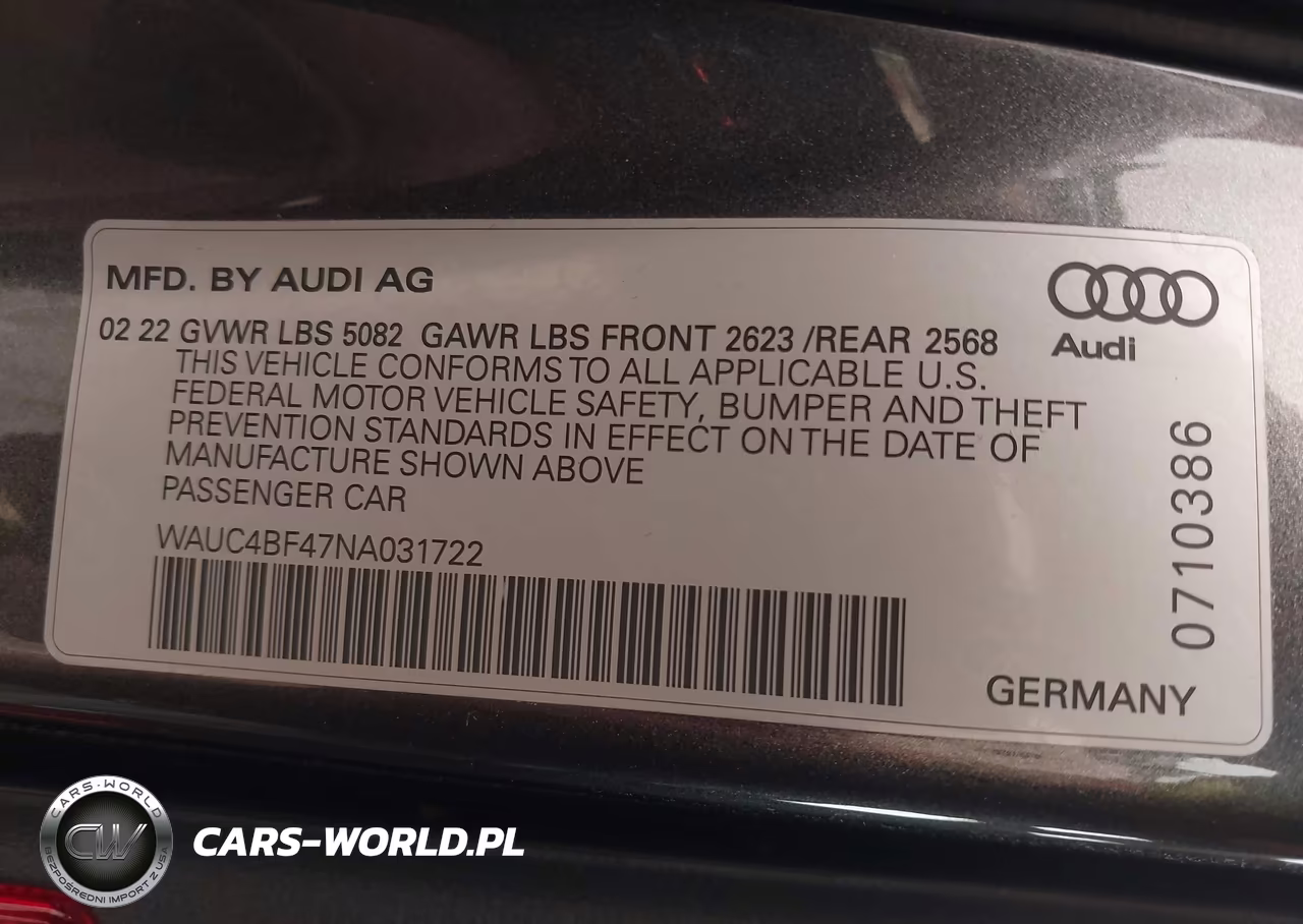 2022 Audi S4 Prestige Tfsi Quattro Tiptronic VIN:WAUC4BF47NA031722 - 9