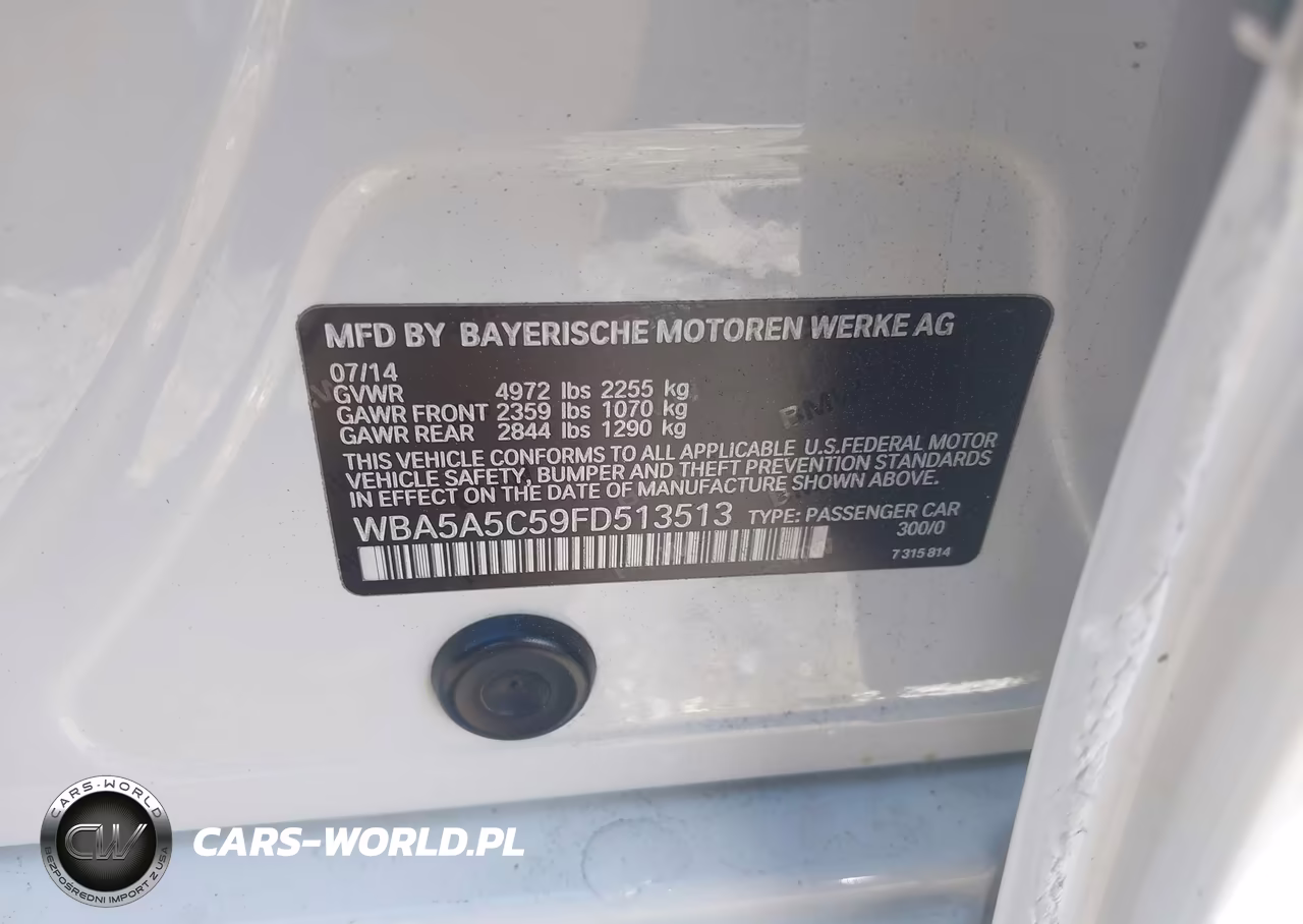 2015 BMW 528I VIN:WBA5A5C59FD513513 - 9