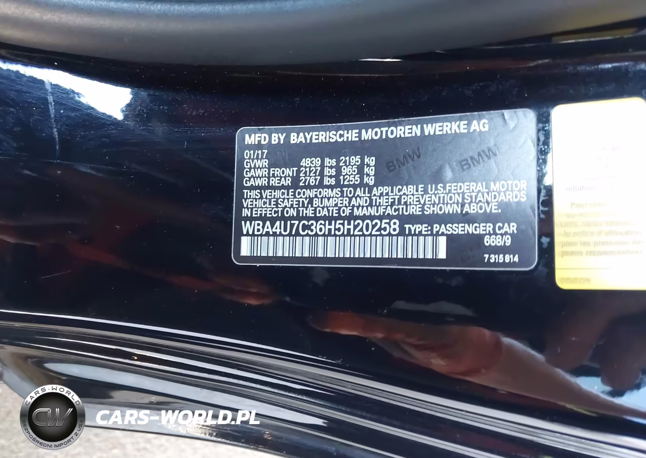 2017 BMW 430I VIN:WBA4U7C36H5H20258 - 9