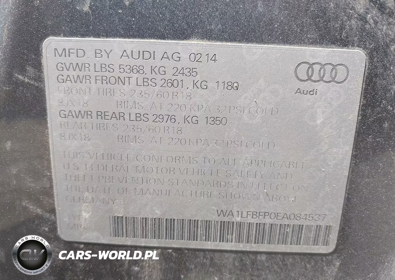 2014 Audi Q5 2.0T Premium VIN:WA1LFBFP0EA084537 - 9