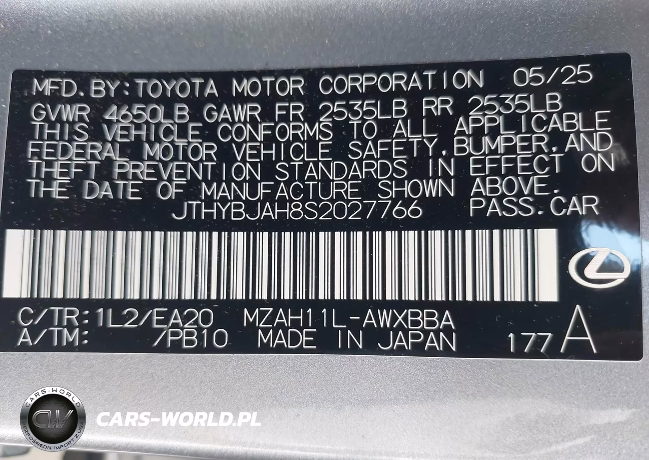 2025 Lexus Ux 300H VIN:JTHYBJAH8S2027766 - 9